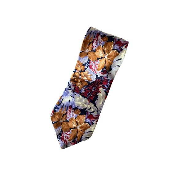Aquascutum‎ London Designer Mens 100% Silk Tie Paisley Floral Green Pink - Picture 1 of 6